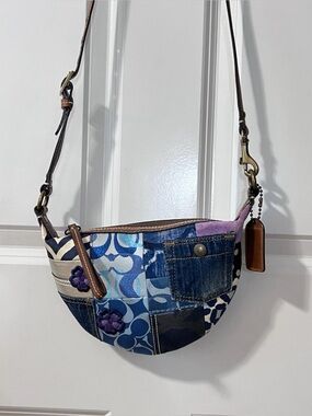 Coach Y2K Denim Patchwork Crossbody/Swingpack